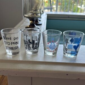 Bundle Assorted Shot Glass Set - Black, Blue, White